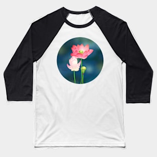 Minhwa: Lotus Flowers D Type Baseball T-Shirt